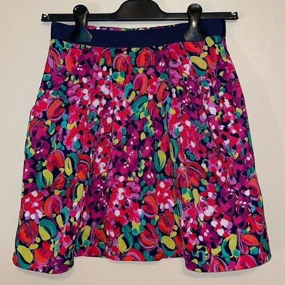Lilly Pulitzer women’s skirt 2 XS mini clover confetti pattern pink red floral - Picture 3 of 8